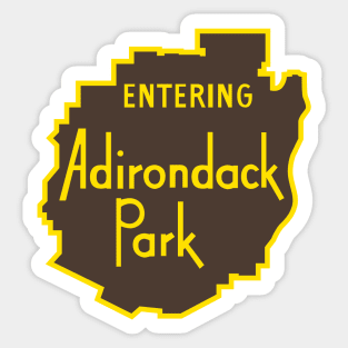 Entering Adirondack Park Sign Sticker